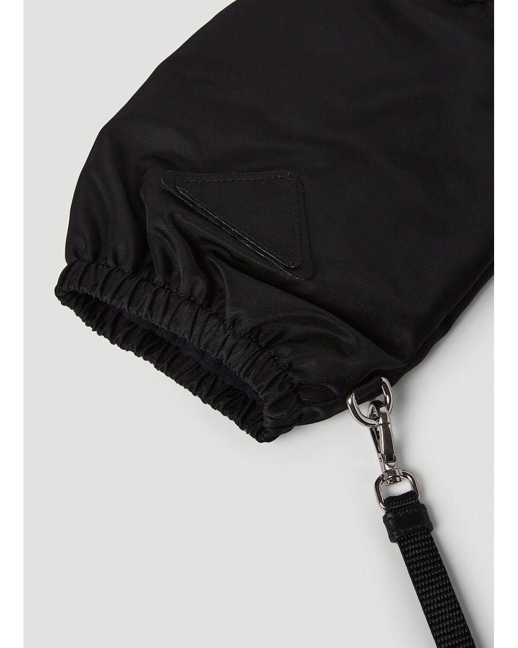 Prada Black Logo Gloves for men