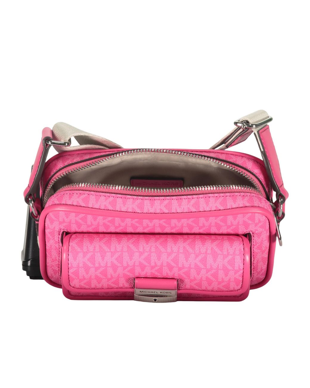 Michael Kors Pink Logo Camera Shoulder Bag
