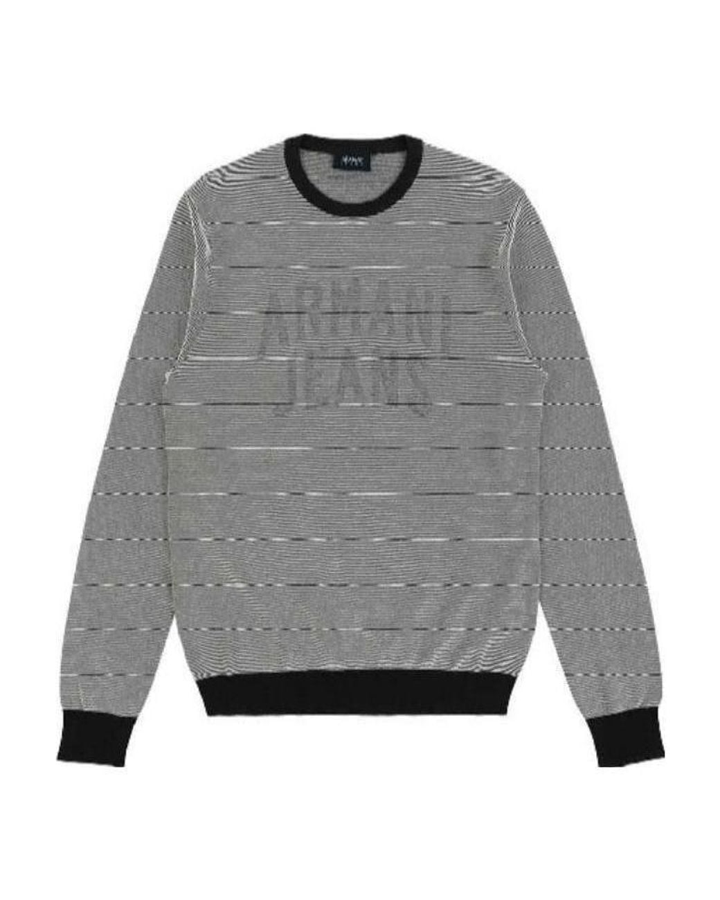 Armani Jeans Gray Logo Sweater for men