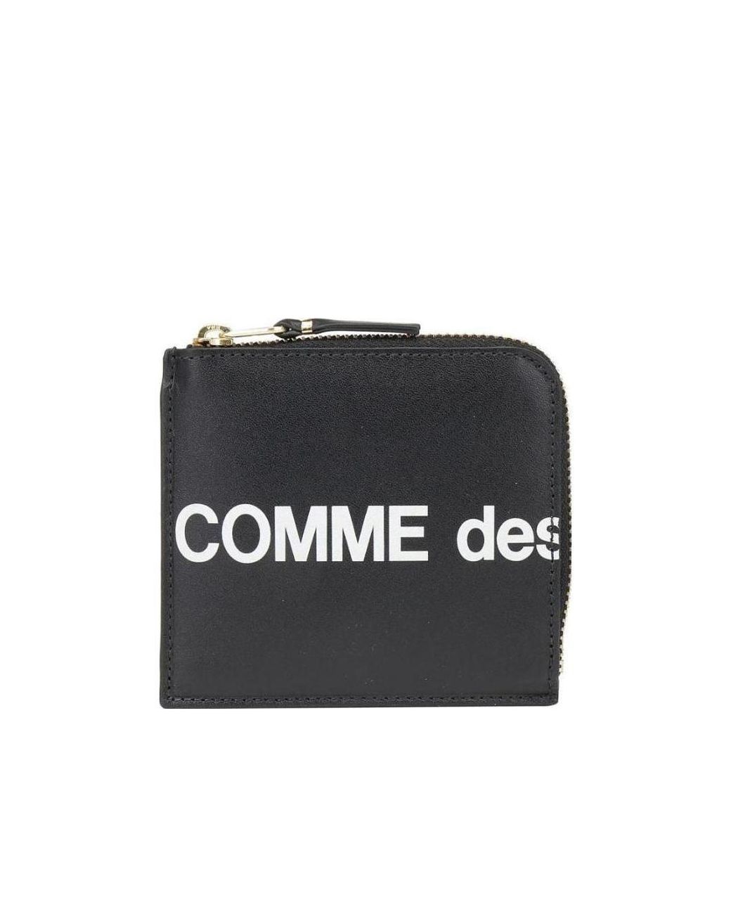 Comme des Garçons Black Comme Des Garçons Wallet Logo Printed Zipped Wallet for men