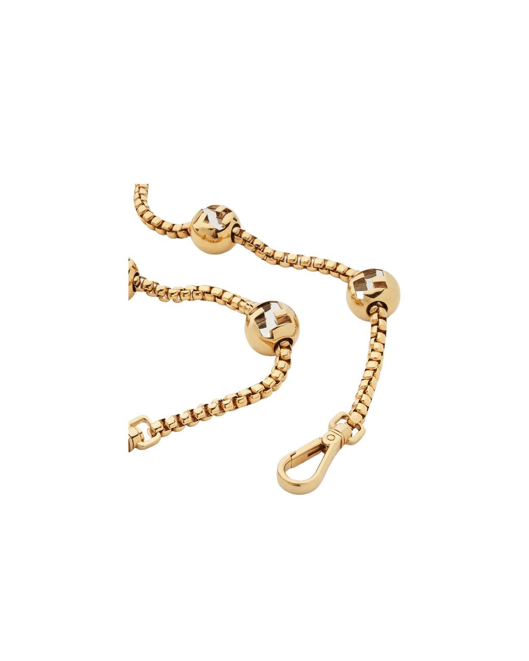 Fendi White Colored Metal Shoulder Strap