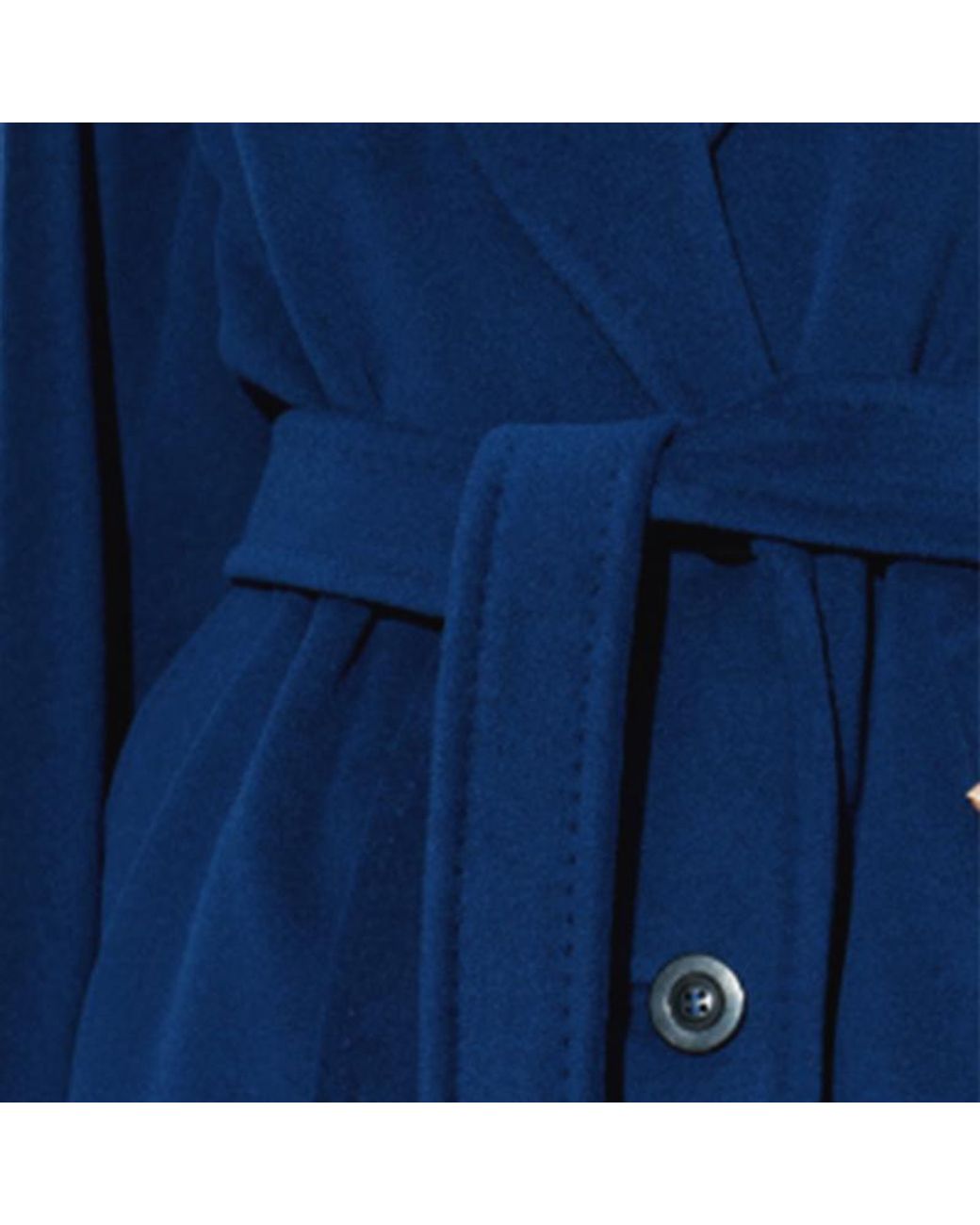 Max Mara Blue Icon Belted Double-Breasted Coat