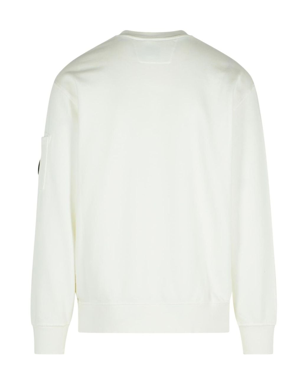 C P Company White Lens Pocket Sweatshirt for men