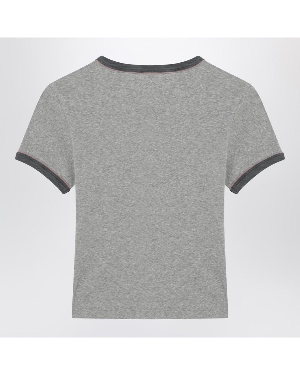 Chloé Gray Chloé Logo Printed Crewneck T-Shirt