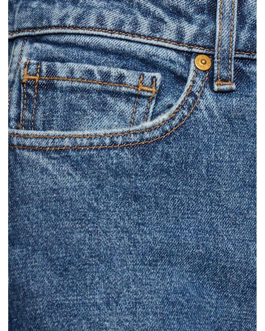 Khaite Blue High-Waisted Flare Jeans