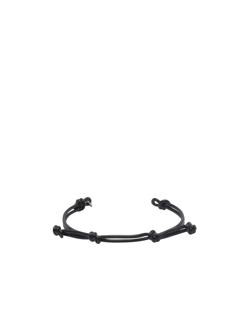 MM6 by Maison Margiela White Knot Cuff Bracelet for men
