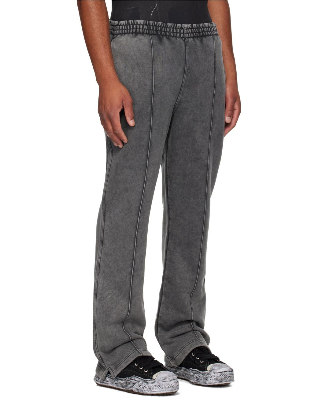 Represent Gray Elastic-Waist Straight-Leg Pants for men