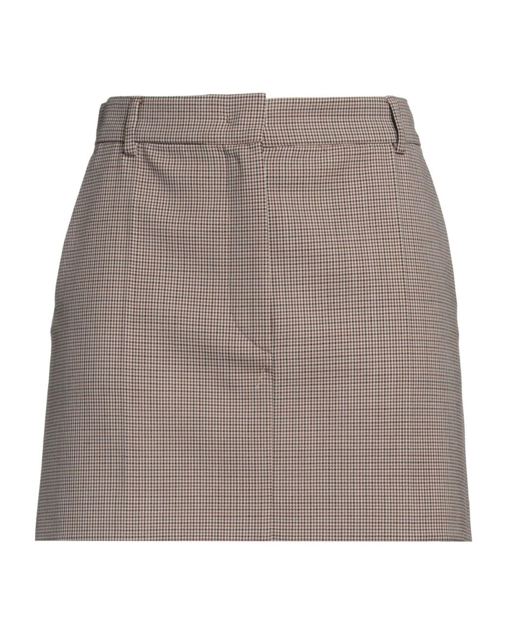 Sportmax Brown Houndstooth Pencil Skirt
