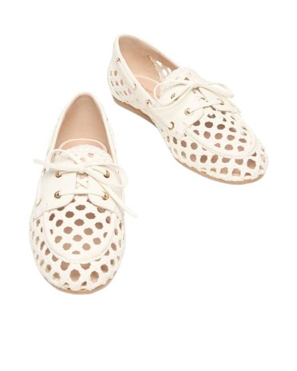 Stuart Weitzman Natural Tinsley Woven Moccasin