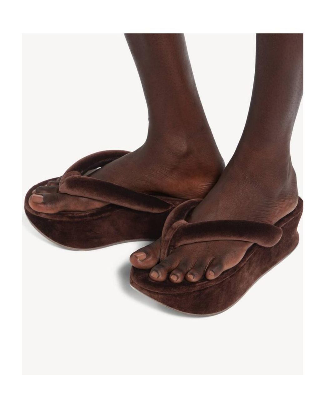 Balenciaga Brown Gaeta Thong Sandals