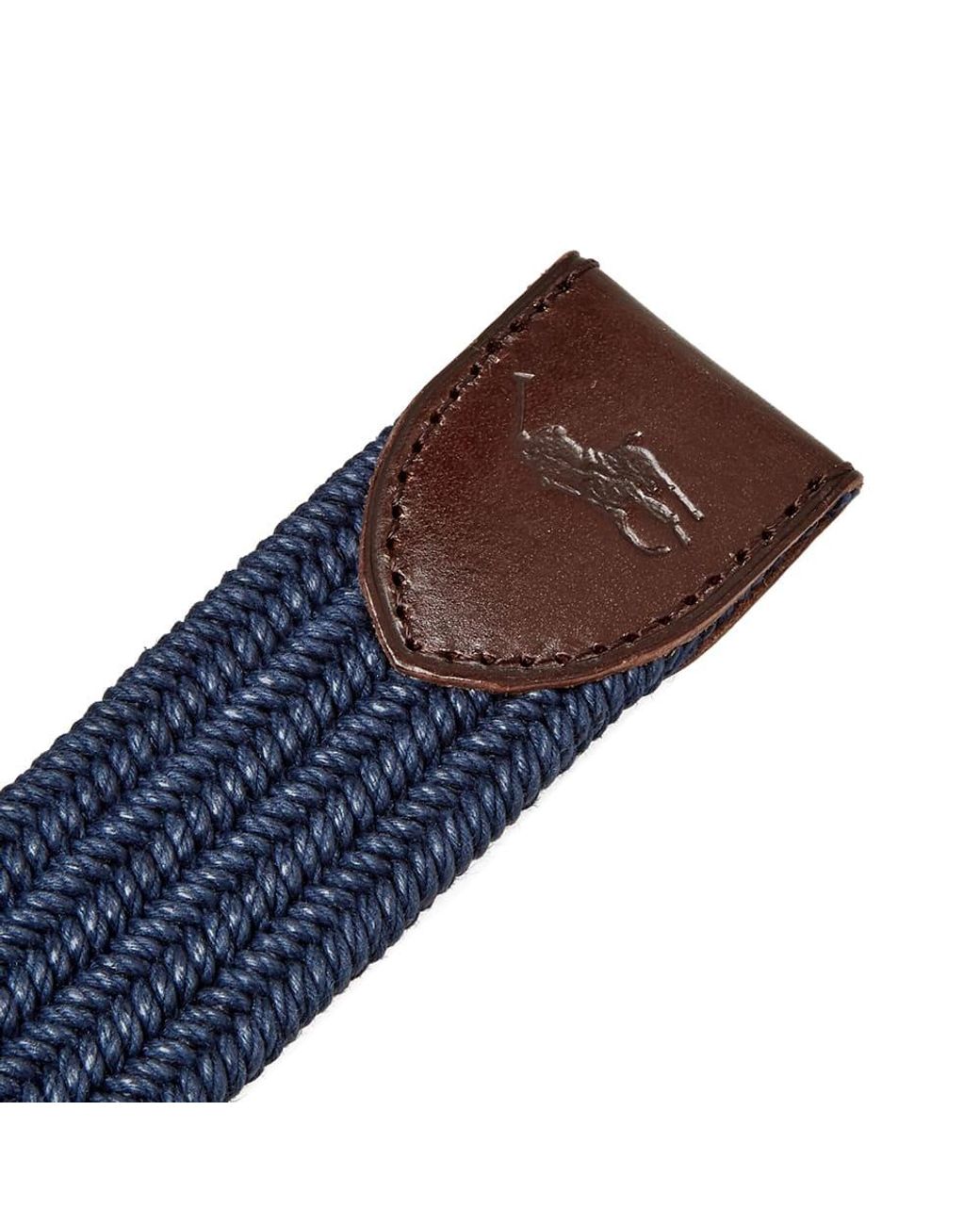 Polo Ralph Lauren Blue Logo Debossed Woven Belt for men