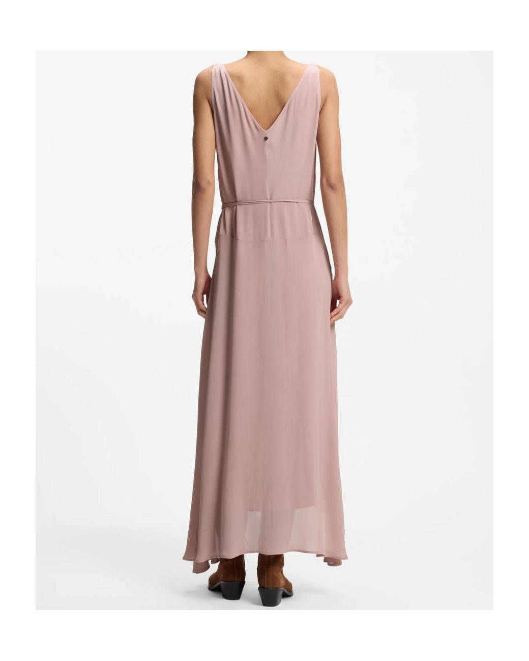 Boss Pink V-Neck Slip Dress