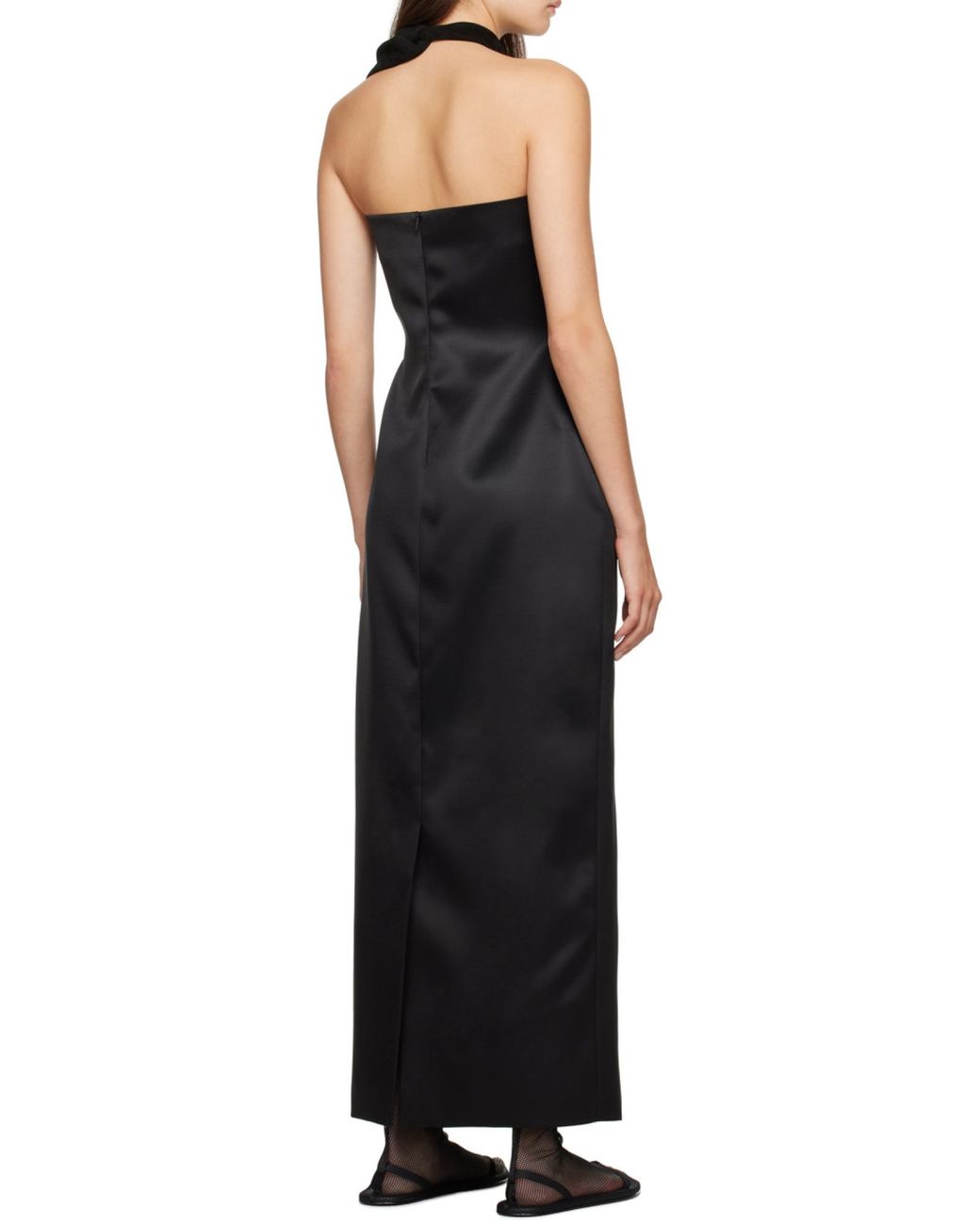 The Row Black Strapless Long Dress