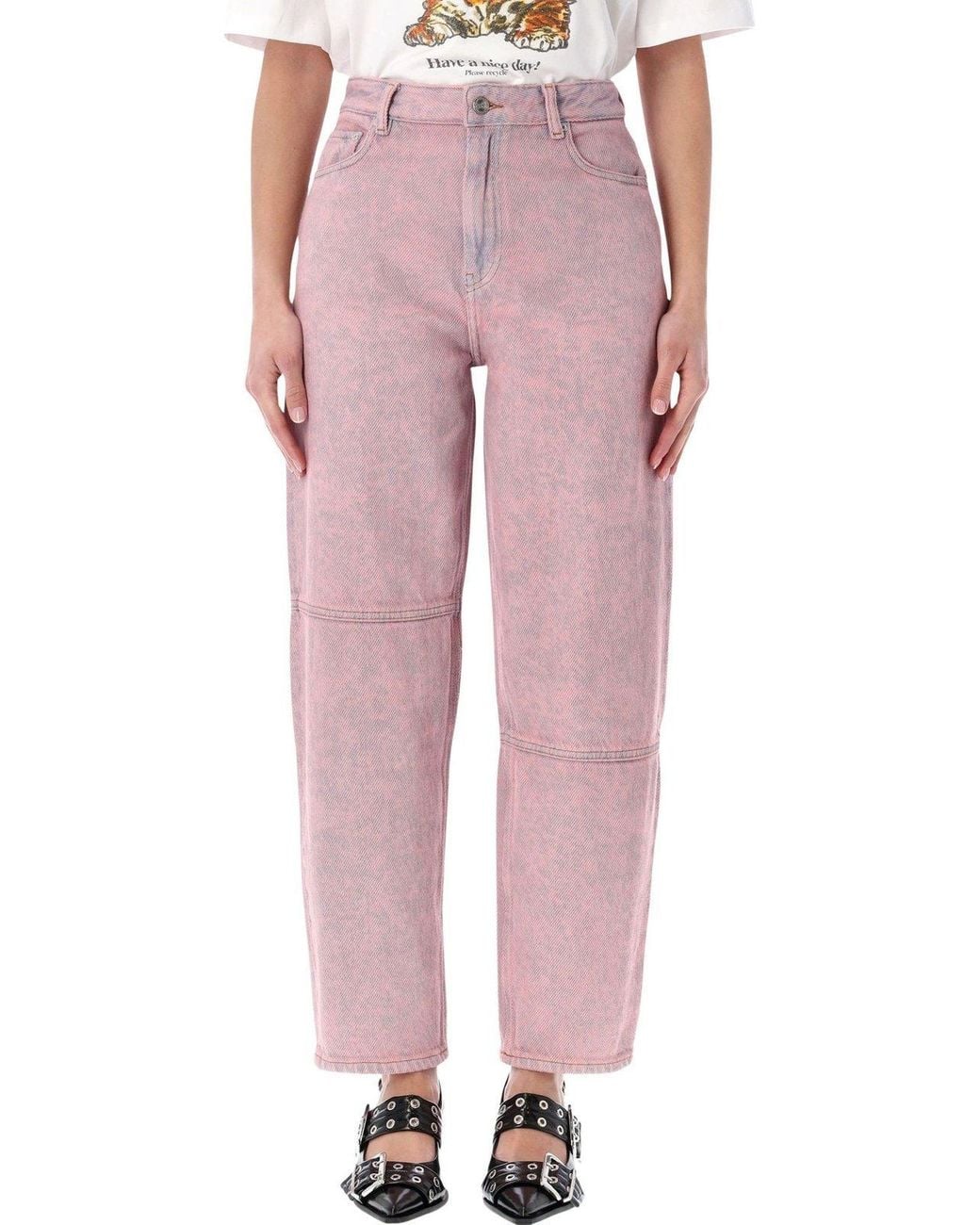 Ganni Pink Stary Jeans