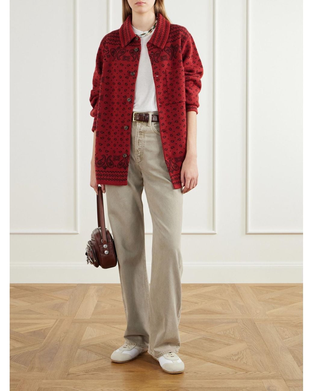 Guest In Residence Red Cashmere Cardigan for men