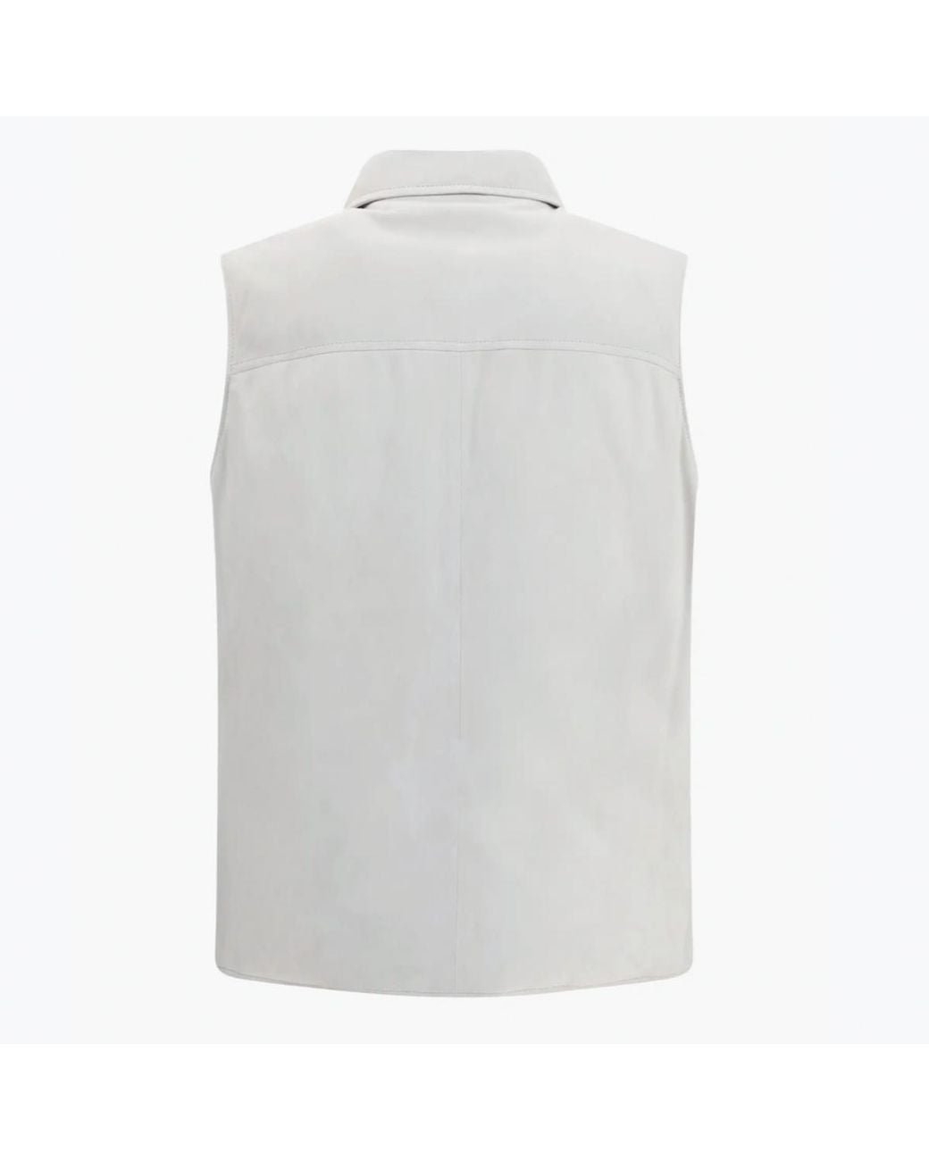 Brunello Cucinelli White Sleeveless Buttoned Vest for men