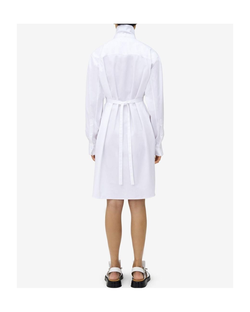 McQueen White Oversized Shirt Dress