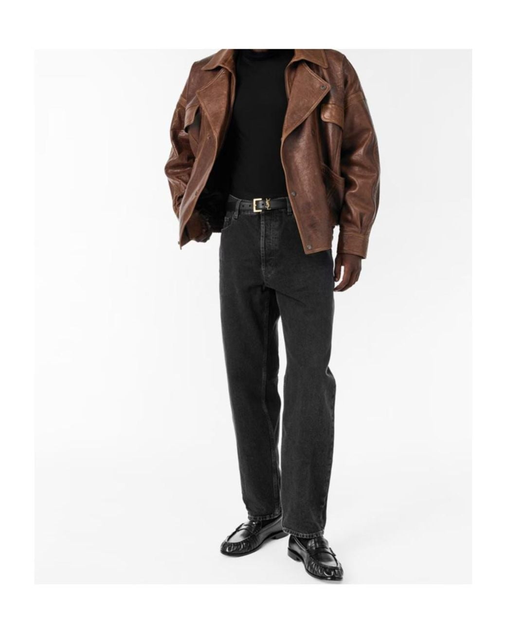 Saint Laurent Gray Straight Jeans for men