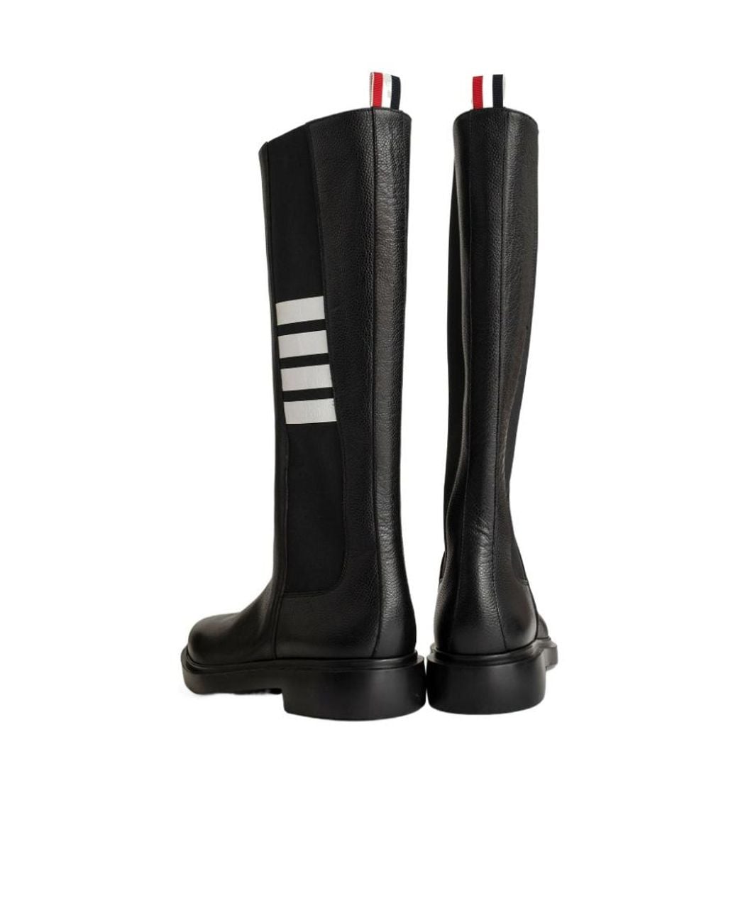 Thom Browne Black 4-Bar Knee Length Chelsea Boots