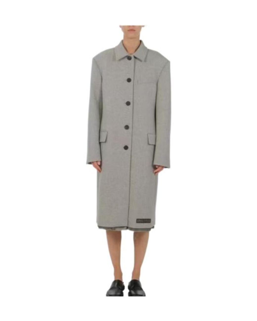 Miu Miu Gray Lapel Coat
