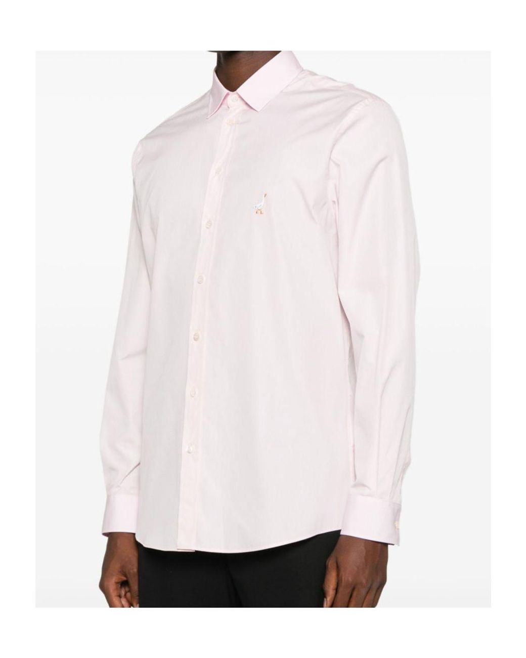Moschino Pink Long Sleeve Shirt for men