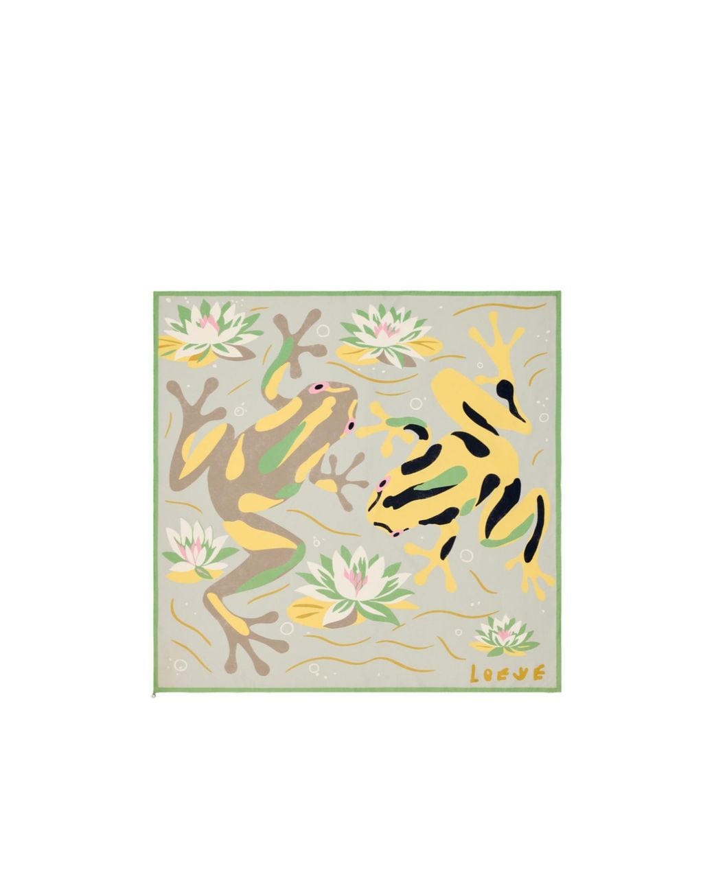 Loewe White Double-Sided Silk Scarf