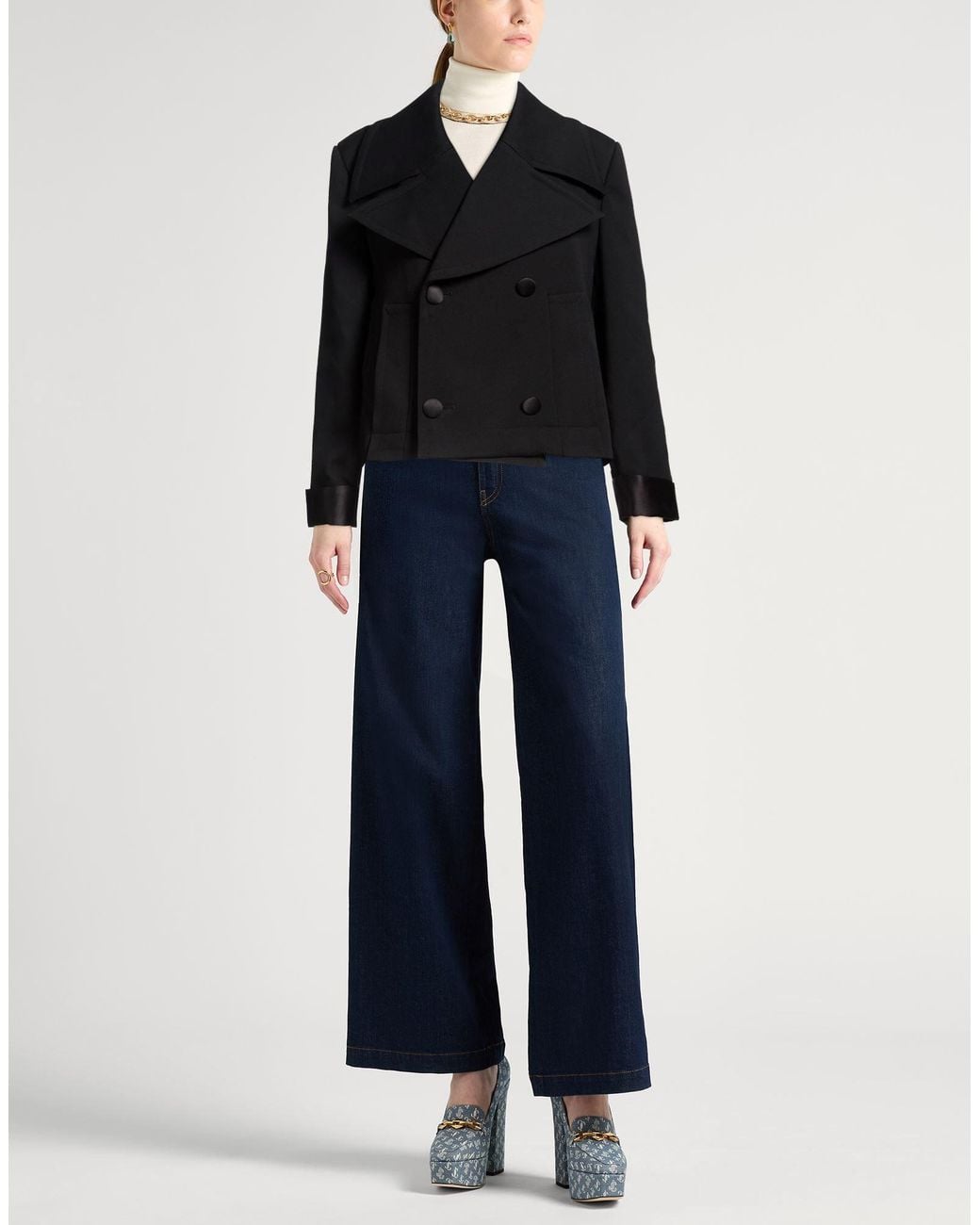 Dolce & Gabbana Black Wool Cropped Jacket