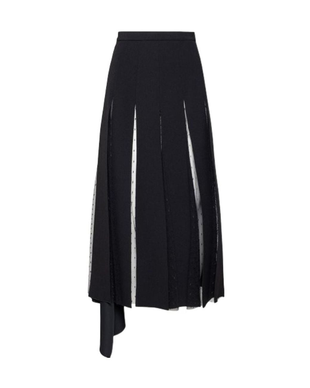 RED Valentino Blue Layered Pleated Skirt