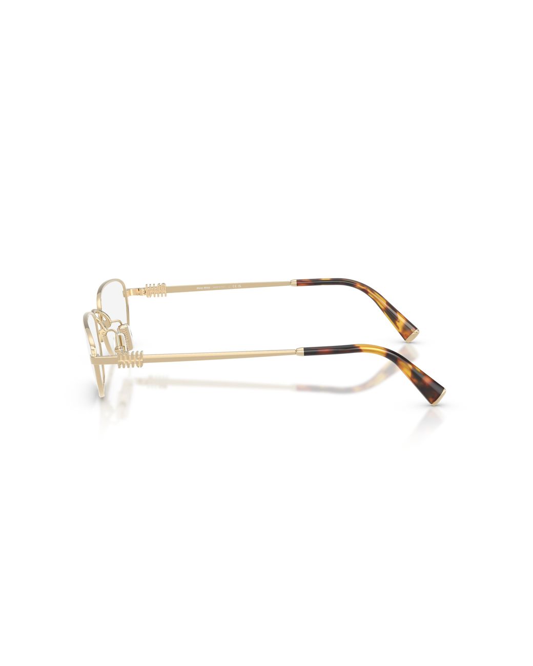 Miu Miu Natural Eyewear Oval Frame Glasses