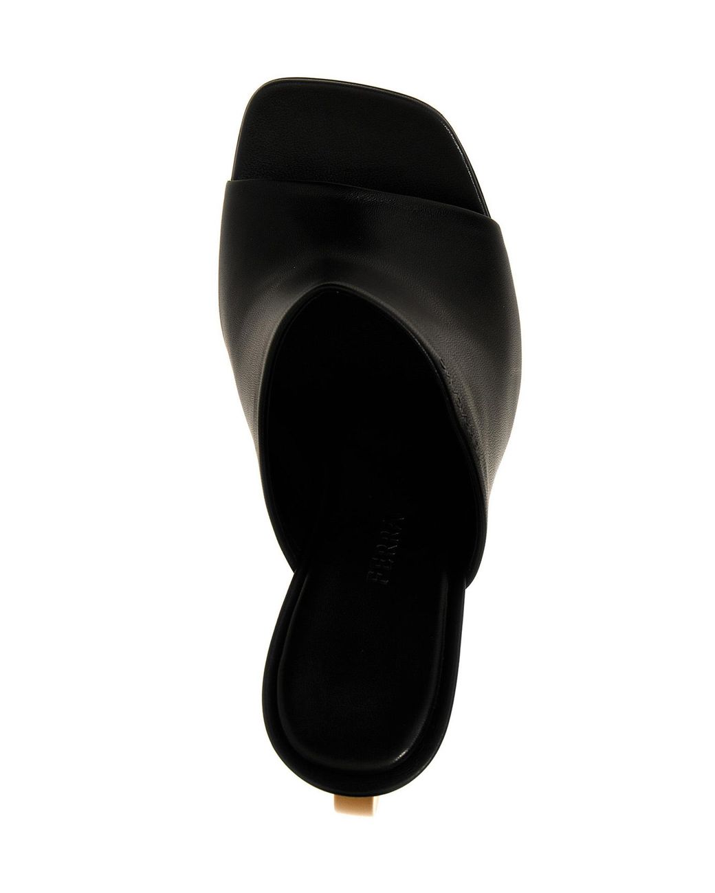 Ferragamo Black Logo Sandals