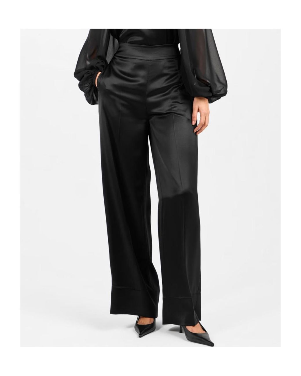 Joseph Black Elastic Waist Trousers