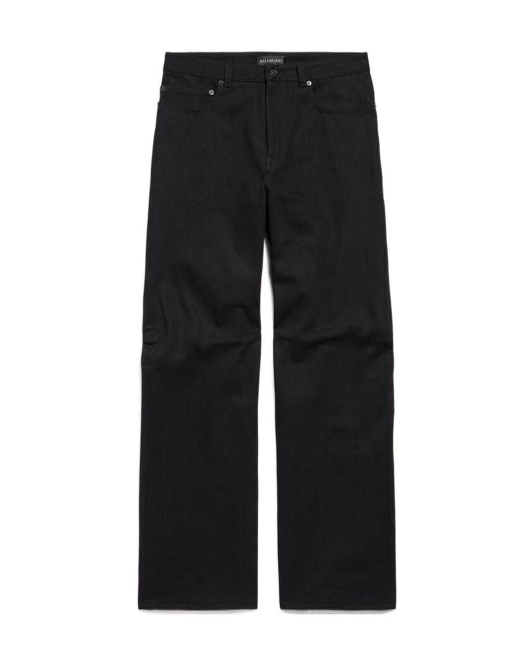 Balenciaga Black Curved Knee Pants for men