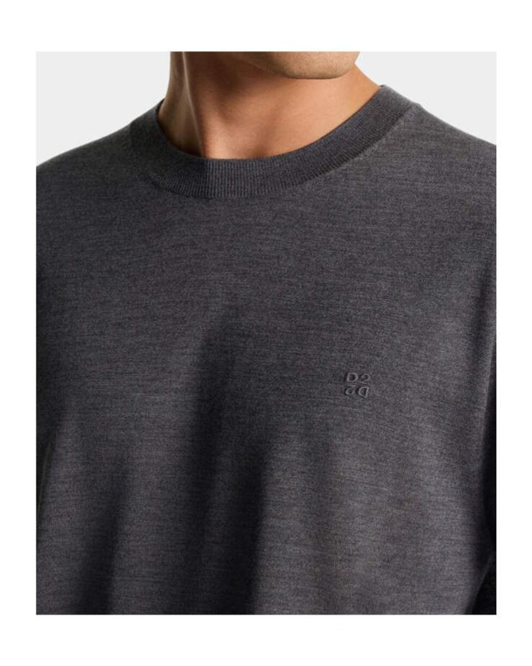 DSquared² Gray Logo Embroidered Knitted Jumper for men