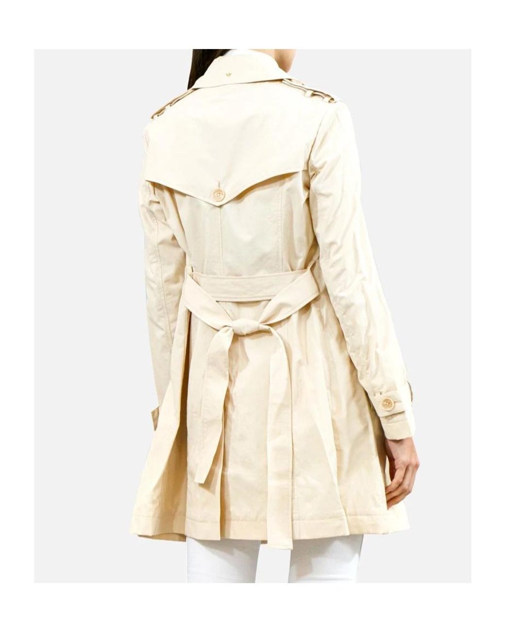 Armani Jeans Natural Double-Breasted Medium Long Windbreaker