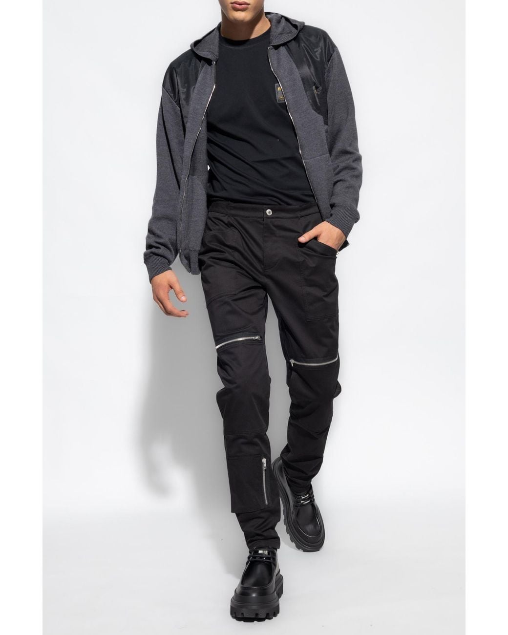 Moschino Black Item O-Neck Short-Sleeved T-Shirt for men