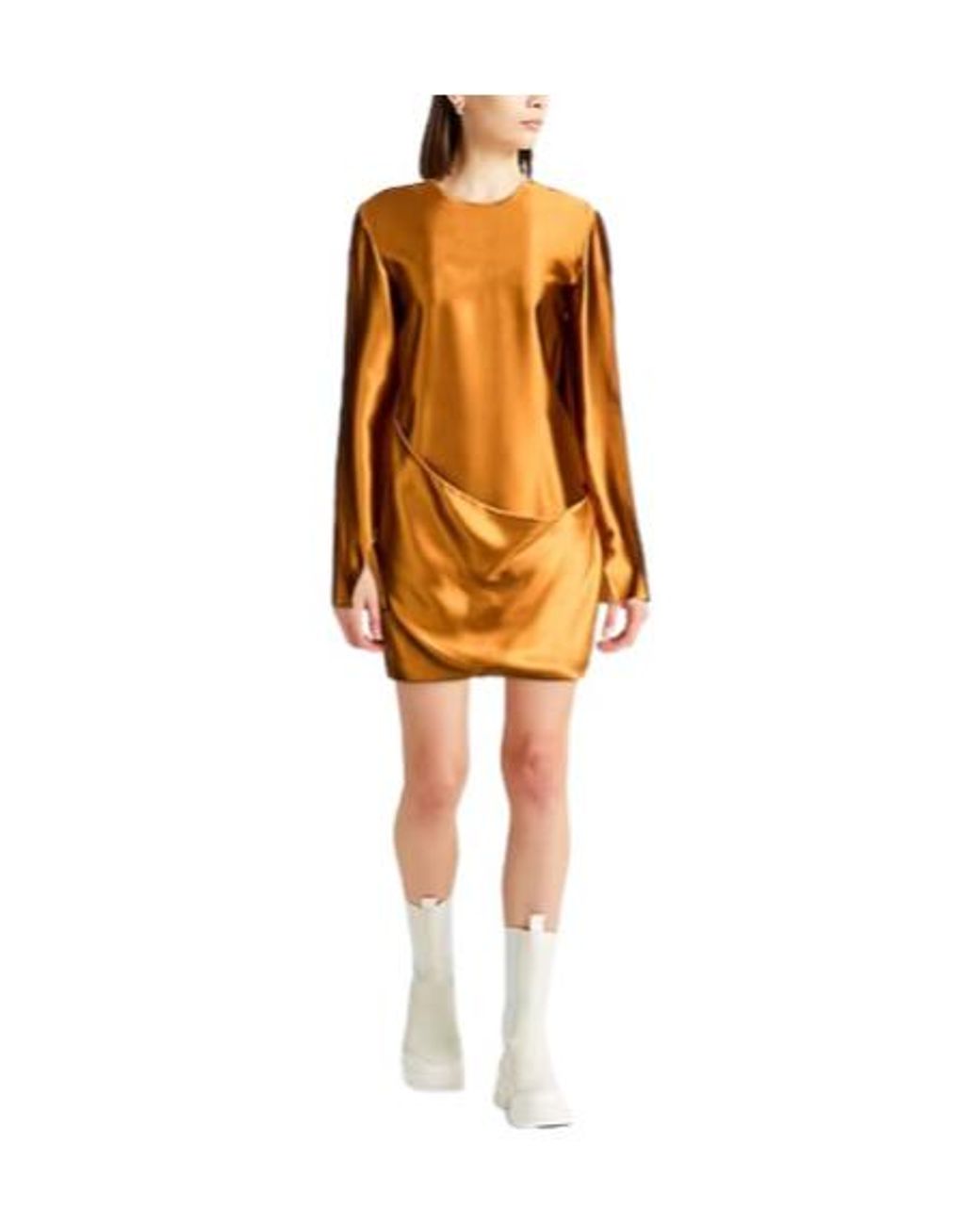 Sportmax Orange Mini Dress Viscose