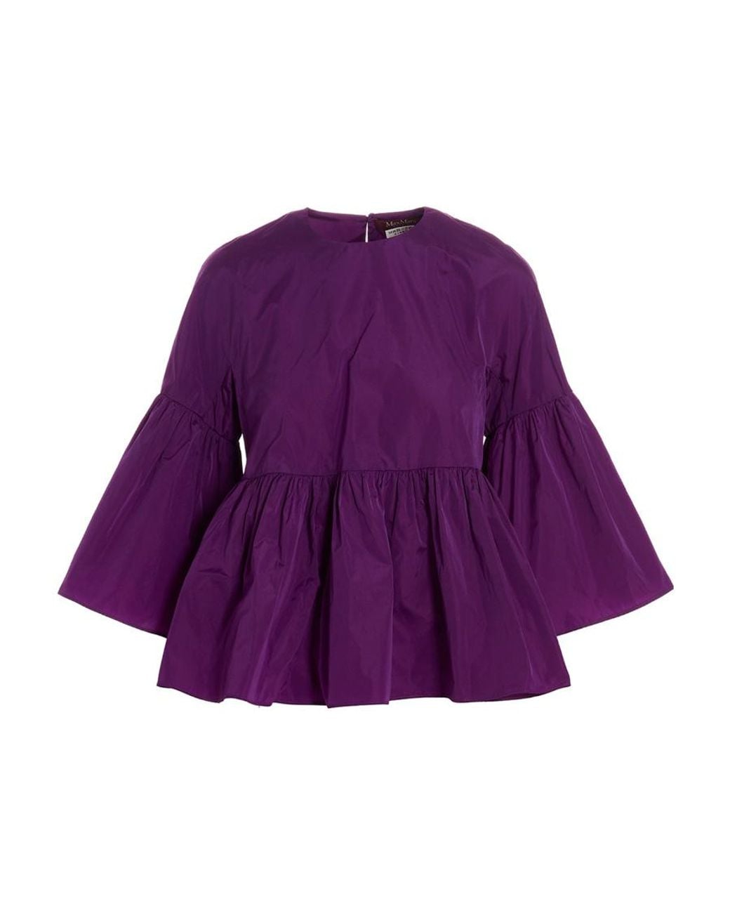 Max Mara Purple Haute Couture Taffeta Shirt