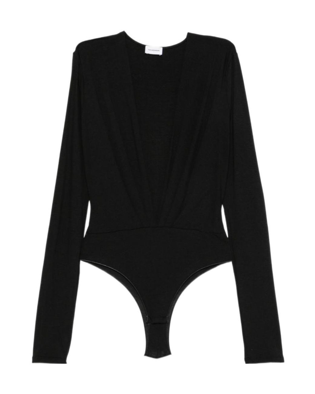 ANDAMANE Black Zelda Deep V-Neck Bodysuit