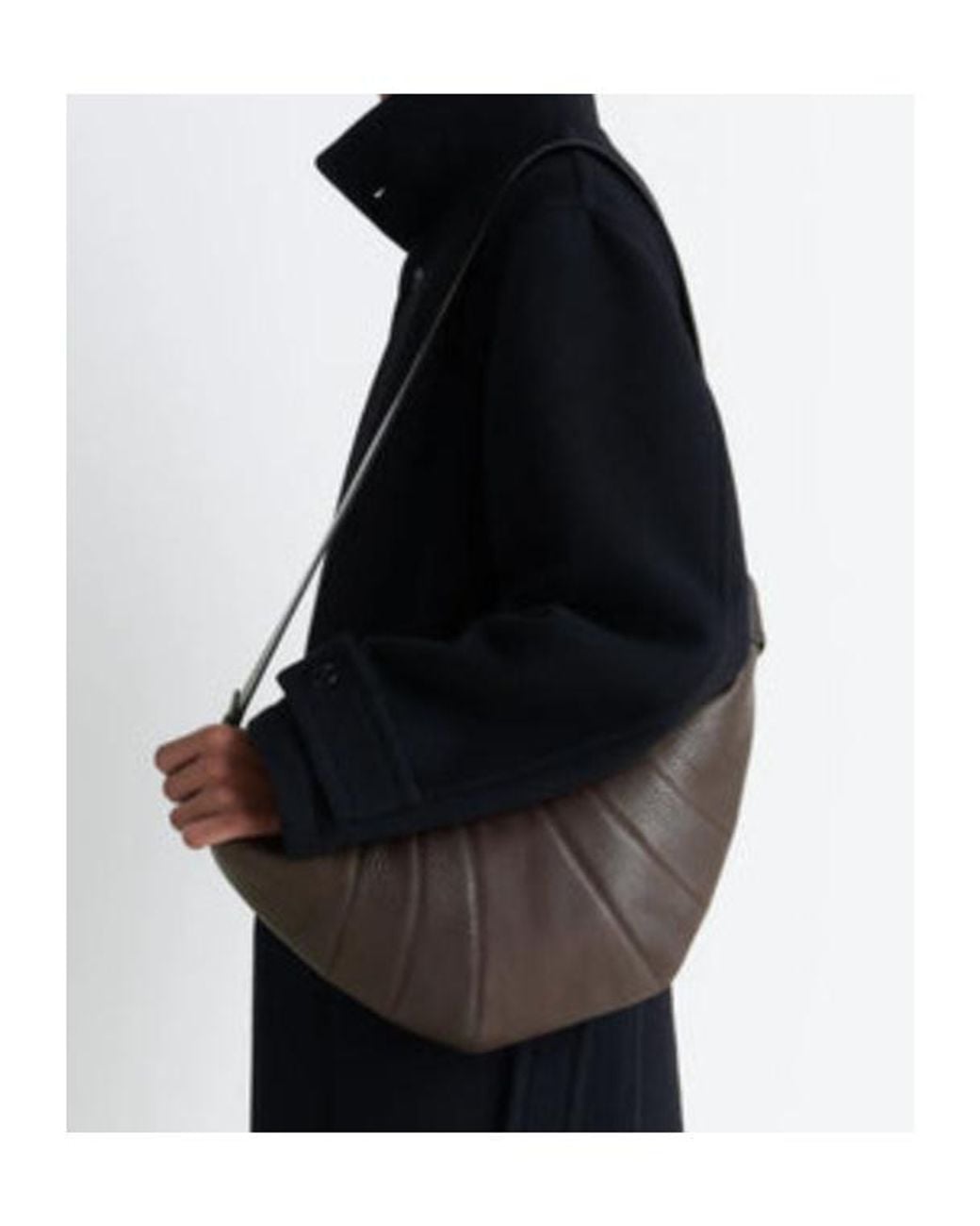 Lemaire White Rail Belt Medium Croissant Bag for men