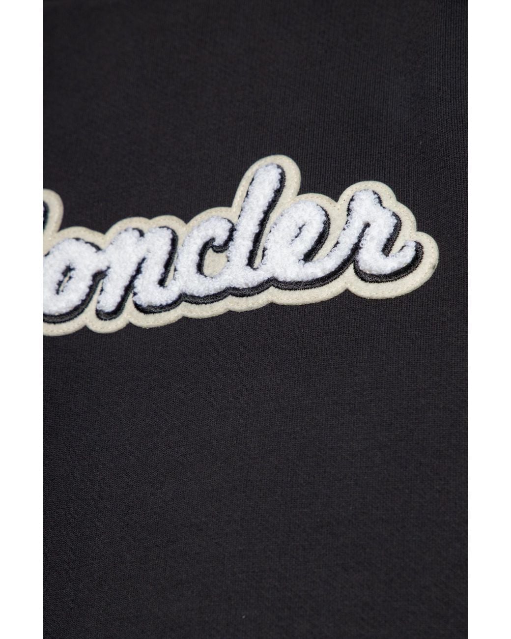 Moncler Black Logo Printed Crewneck Sweatshirt