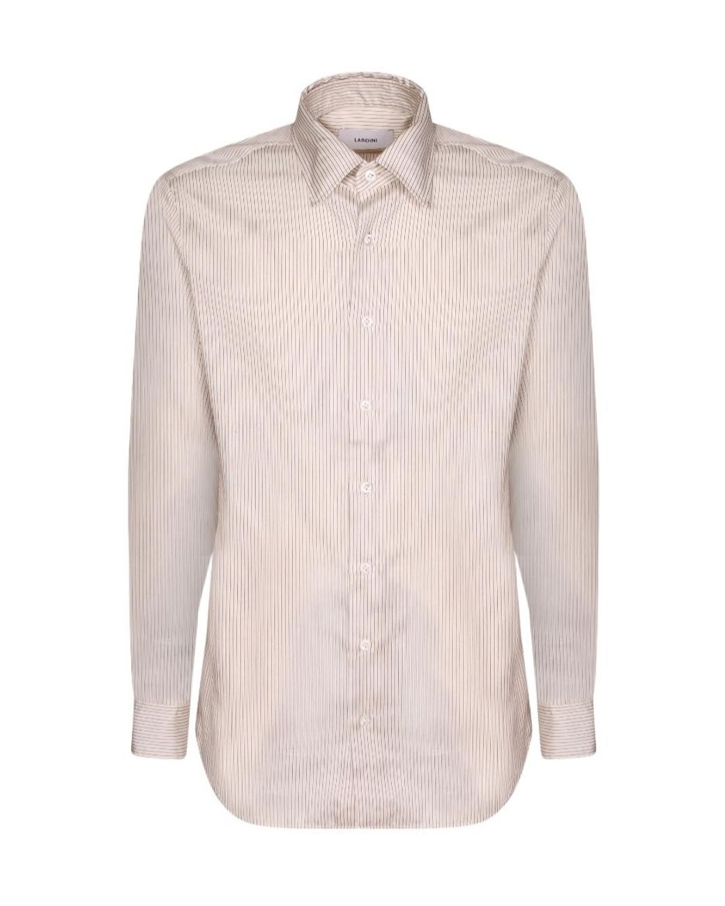 Lardini Pink Striped Shirt for men
