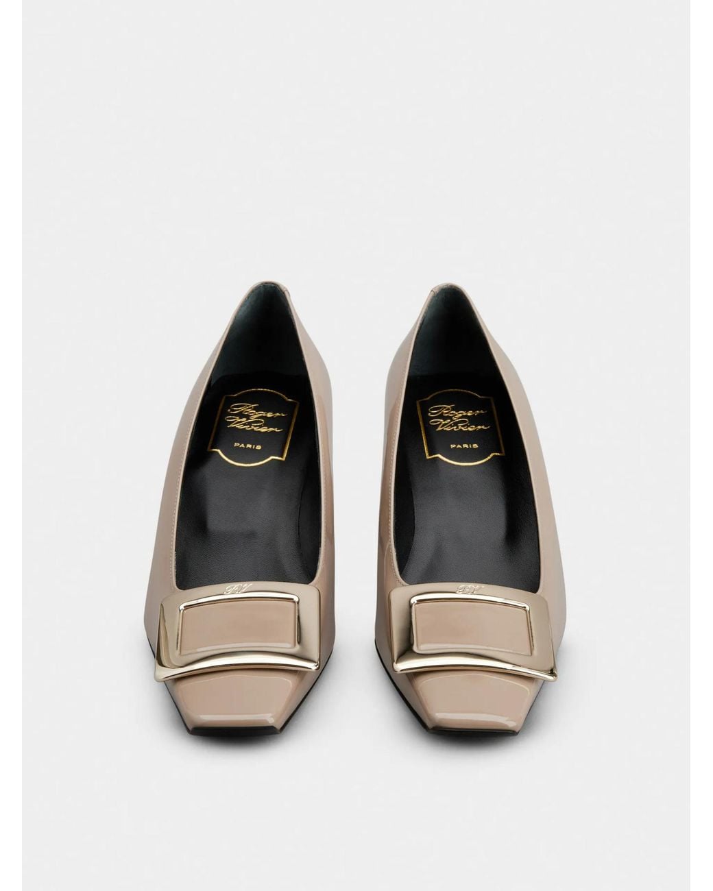 Roger Vivier Brown Belle Vivier Buckle Pumps