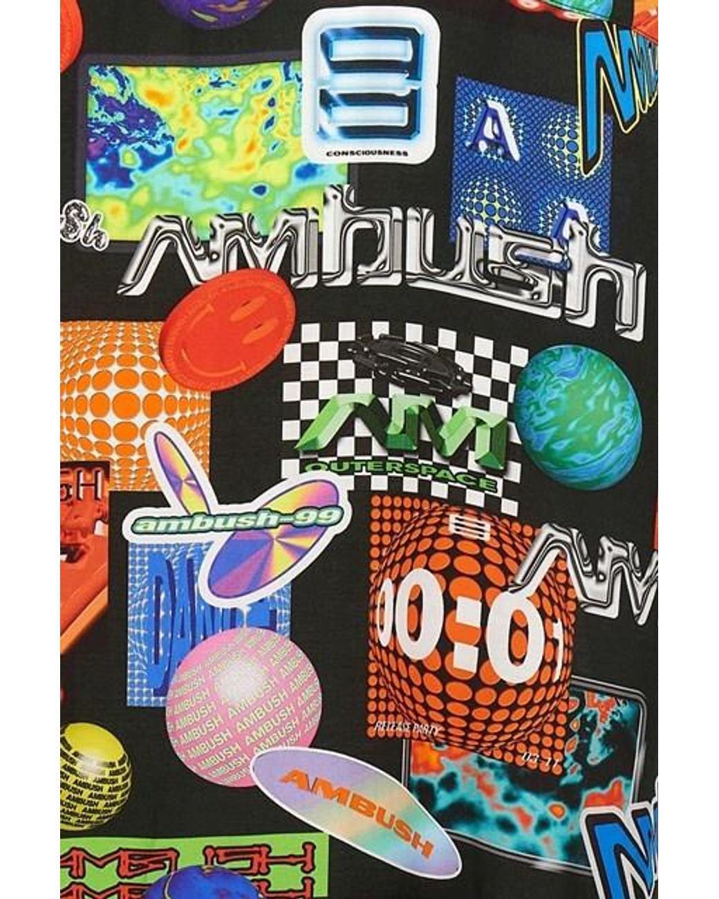 Ambush Gray Abstract-Pattern Buttoned Shirt for men