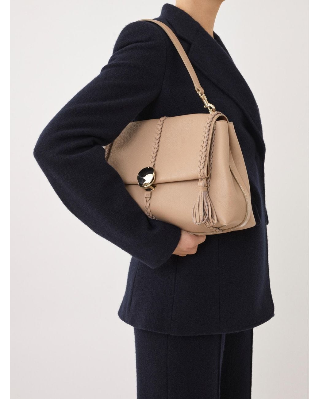 Chloé Natural Chloé Penelope Medium Shoulder Bag