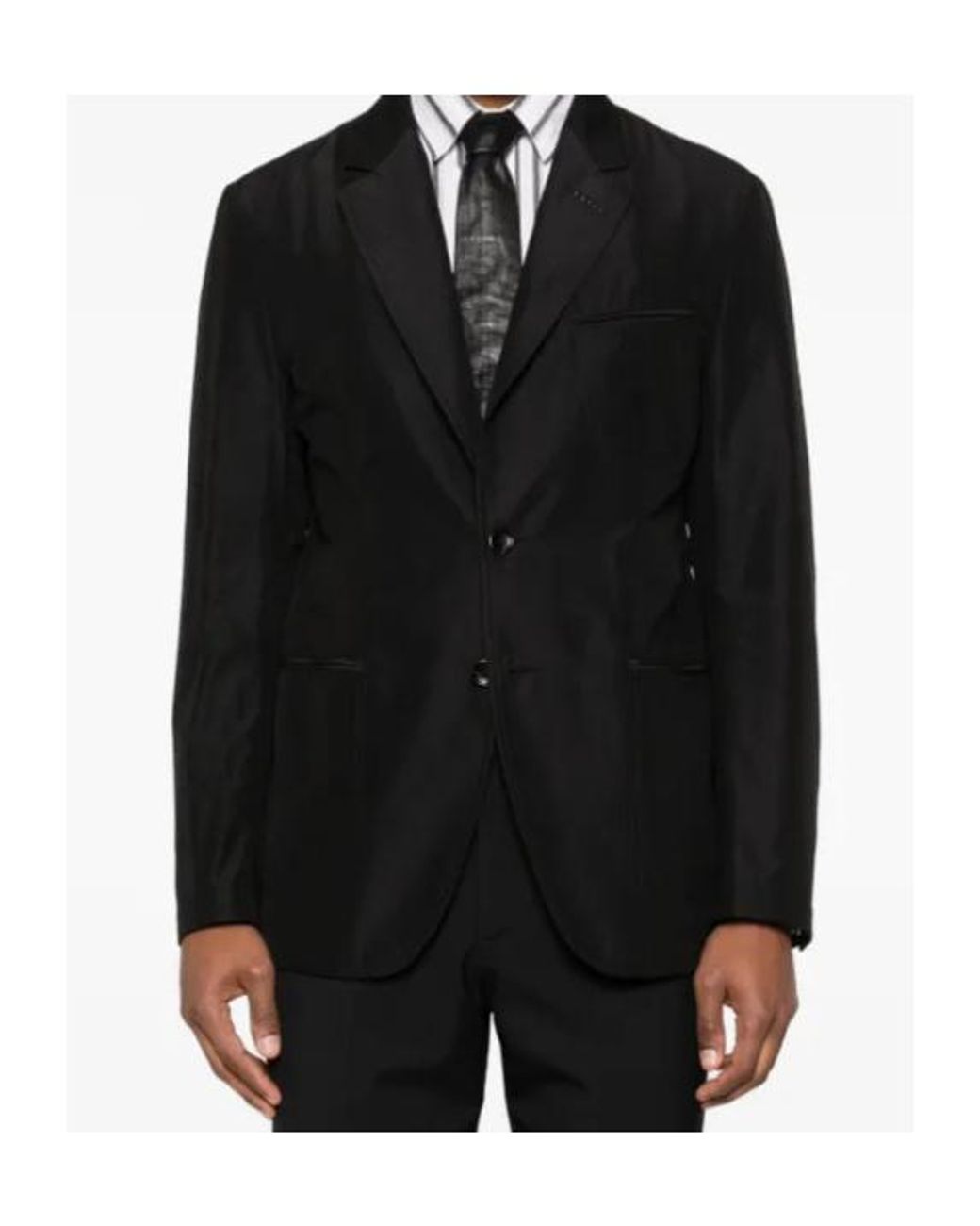 Tom Ford Black Single-Breasted Buttoned Blazer for men
