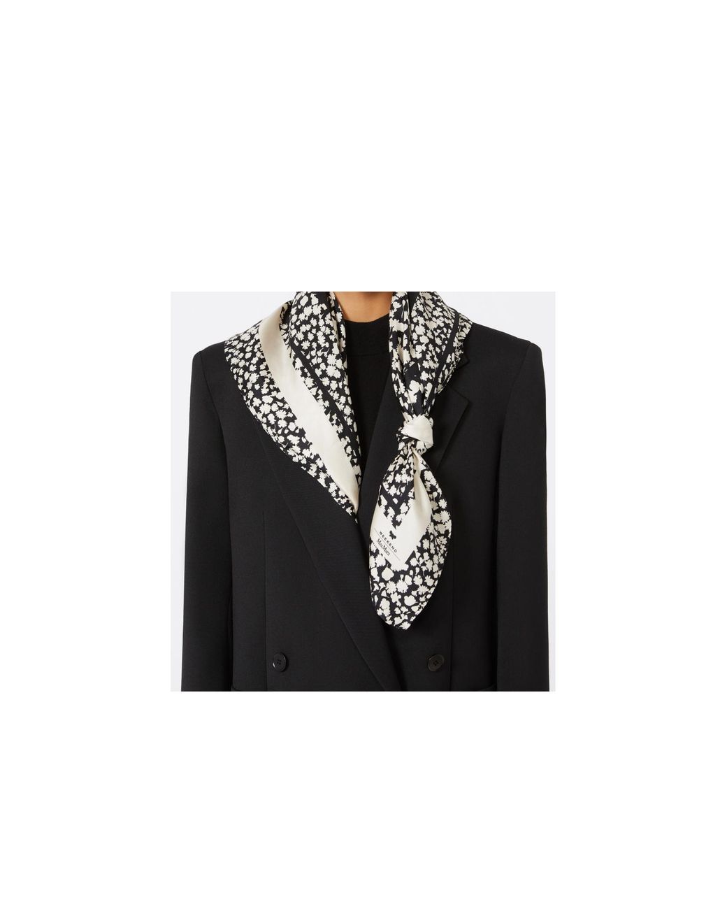 Weekend by Maxmara Gray Printed Silk Twill Scarf