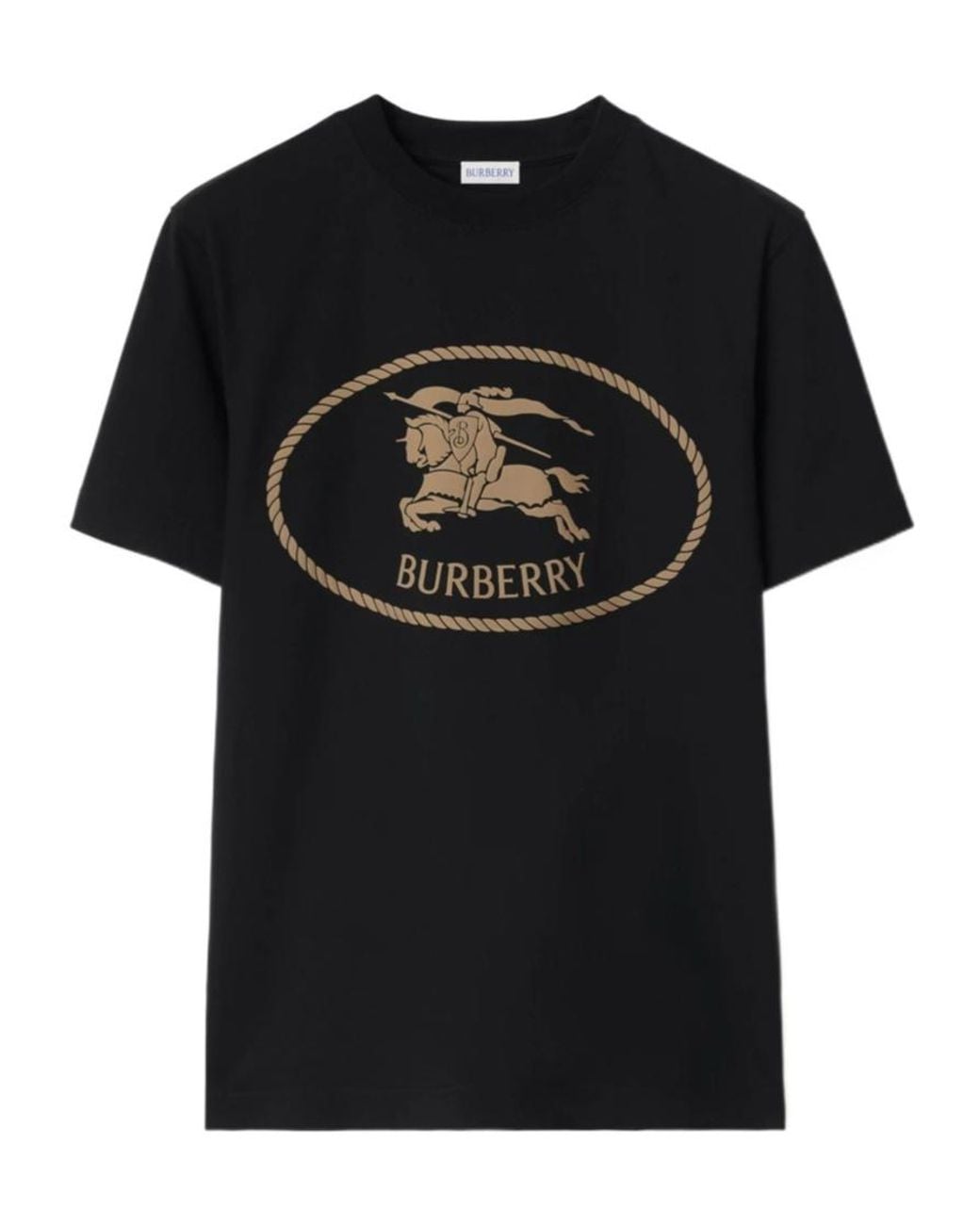 Burberry Black Logo Printed Crewneck T-Shirt for men