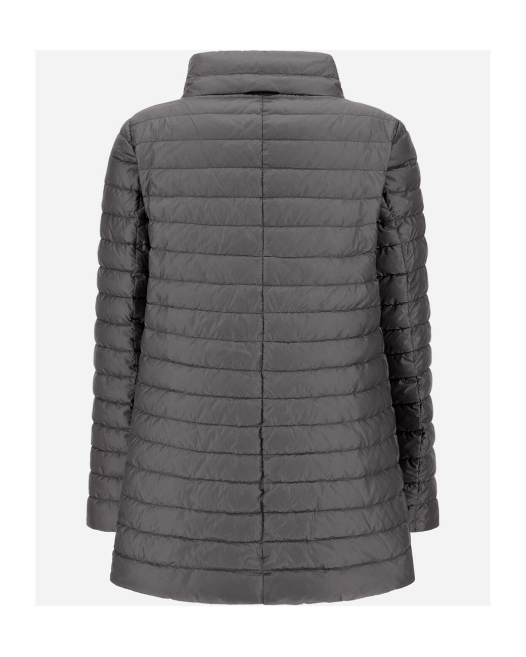 Herno Blue Reversible A-Shape Jacket With Contrasting Colors