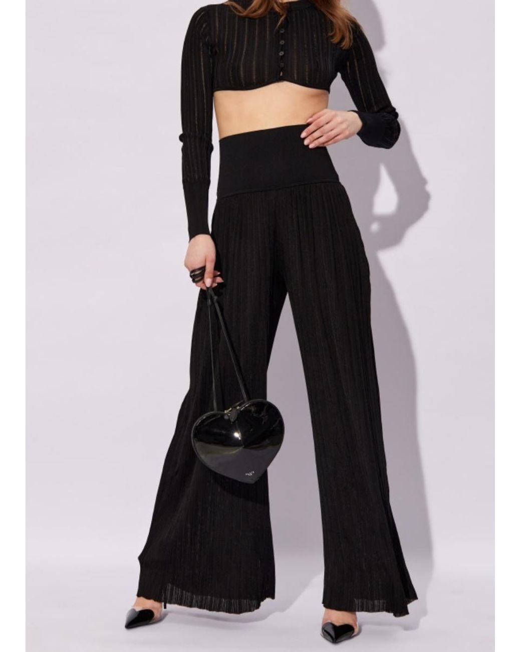 Alaïa Black Alaïa High Waist Knitted Pants
