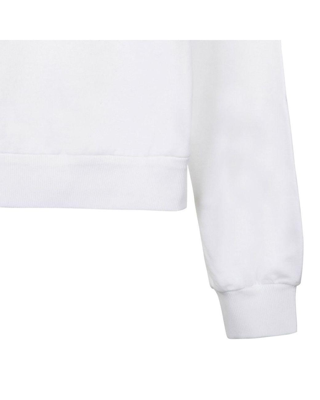 Dolce & Gabbana White Jersey Sweatshirt With Dg Patch